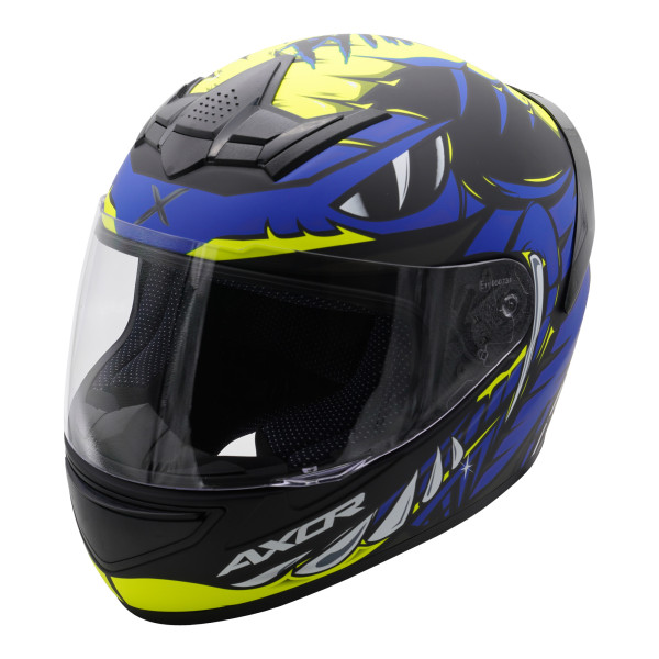 Axor Axor helmet rage full face - python blue yellow black matt